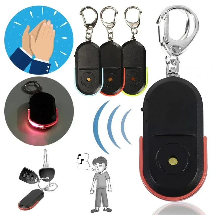 Anti-Lost Alarm Key Finder Locator Tracker Keychain Whistle Sound Smart Flashing Beeping With LED Light Anti Lost Keyring Finder by Home for Health and Beauty