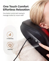 Electric Shiatsu Back Neck Massager with Heat,Ultra-Quiet Ergonomic 3D Kneading Massage Pillow for Full Body,Shoulder Leg Calf by Home for Health and Beauty