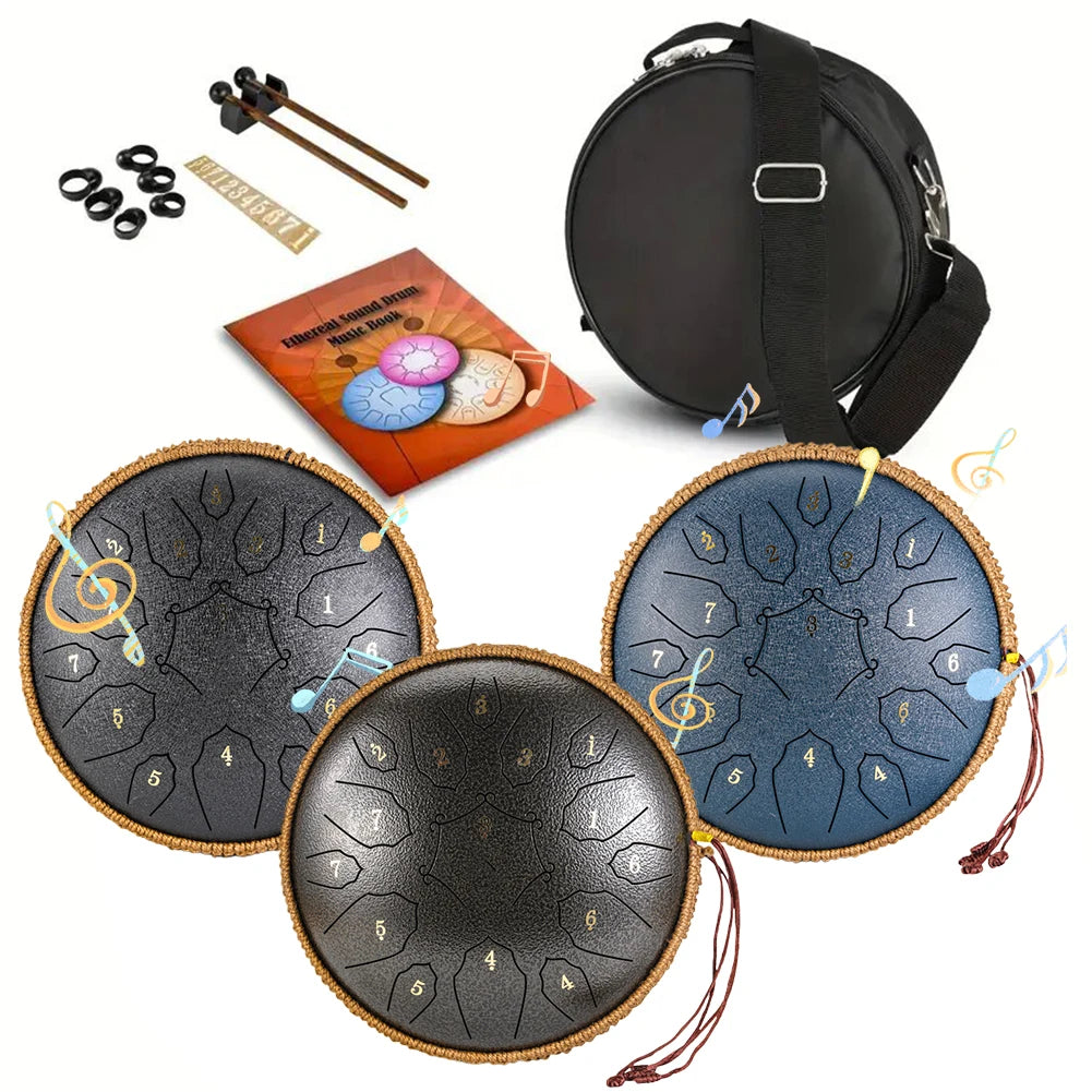 12 Inch Hand Drum Yoga Meditation Sound Healing 15 Notes