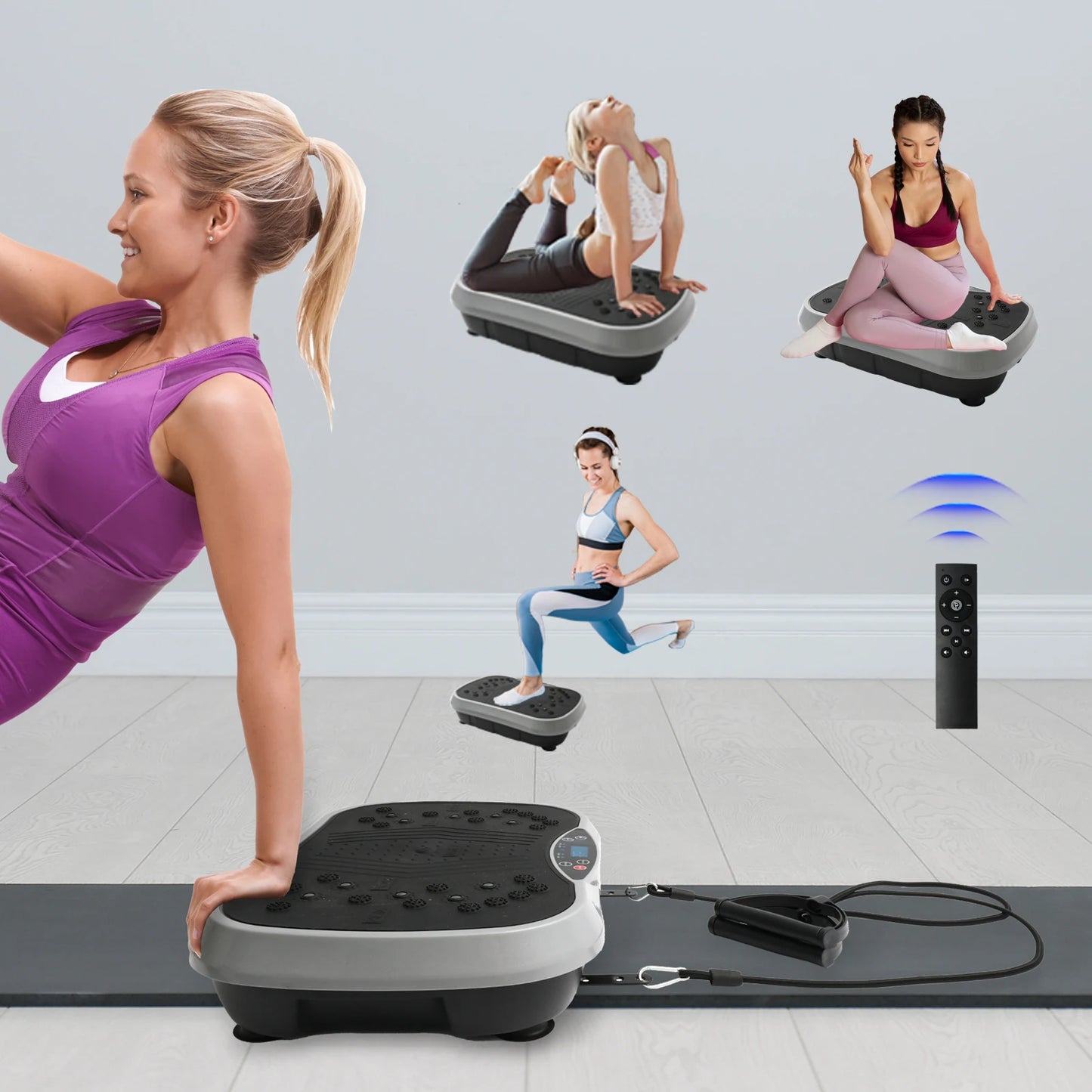 H Vibration Plate Exercise Machine for Whole Body Fat Burning