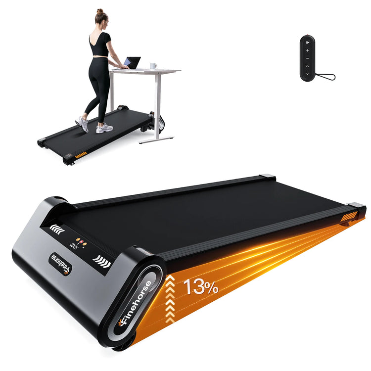 Akluer 13% 6-Level Walking Pad with Auto Incline - Treadmill with Auto Incline and Remote Control, 330Lbs Capacity Portable Under Desk Treadmill for Home Office, LED Display by Home for Health and Beauty