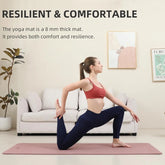 Extra Thick 8mm Yoga Mat, 72x26 inches, TPE Material, Anti-Slip & Lightweight for Fitness, Travel, Gym by Home for Health and Beauty