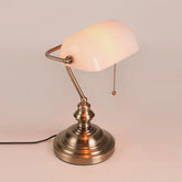 Desk lamp Table Light glass banker‘s lamp zipper switch for bedroom home stuy restaurant library office light night lamp by Home for Health and Beauty