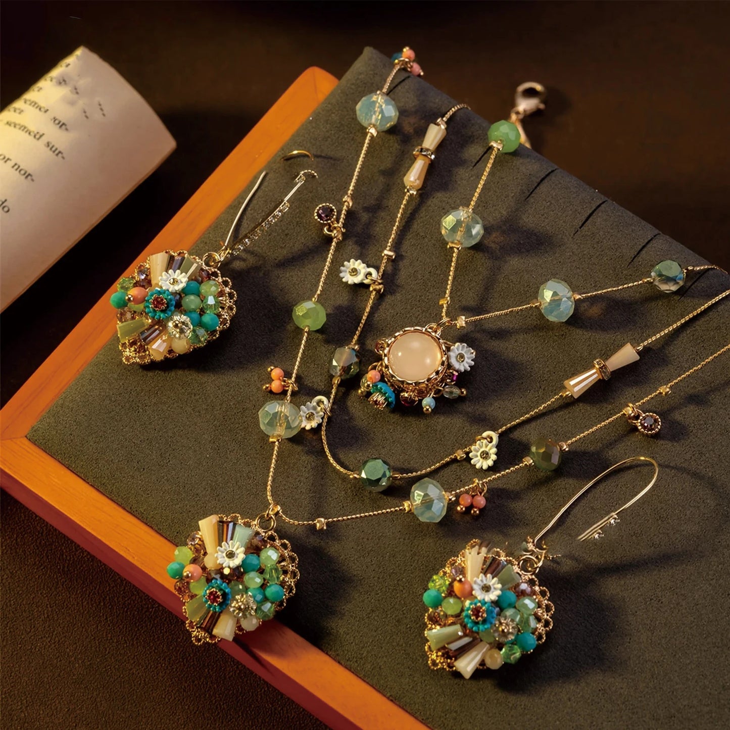 925 Silver Multi-layer Heart Bead Jewelry Set