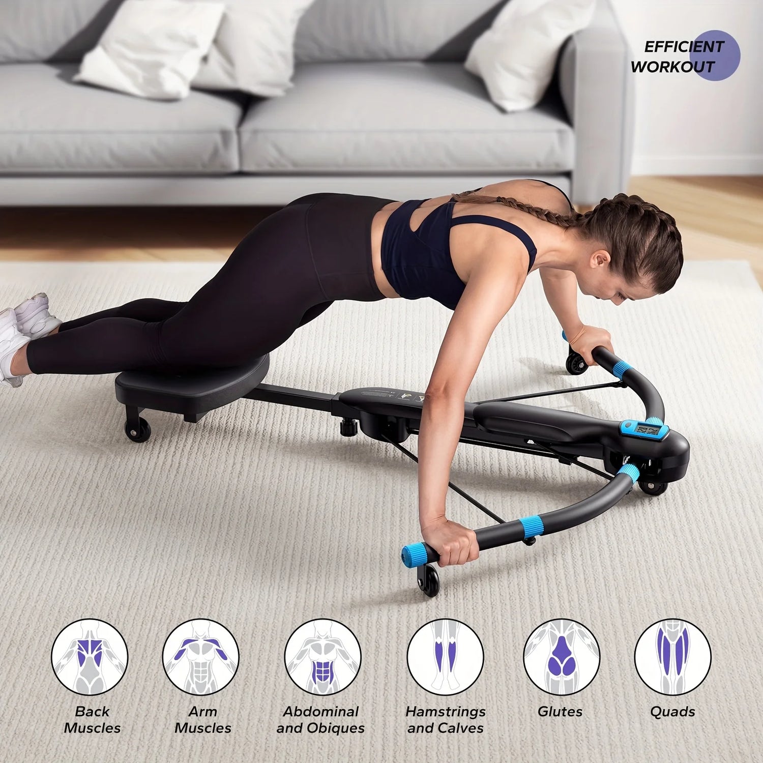 All-in-One Core Trainer Ab Machine, Rowing Machine, Dragonfly Equipment - Multifunctional Home Gym Fitness System with Full-Body Workout for Cardio, Strength Training & Belly Toning, Compact for home Gym () by Home for Health and Beauty