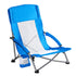 Camping Beach Chair Portable Lightweight Low Mesh Back Padded Armrests Folding Beach Chair with Cup Holder Storage Pocket for Camp Picnic Lawn by Home for Health and Beauty