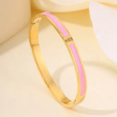 Sparkling Zirconia Inlaid Stainless Steel Bracelet 5/1pcs Set for Women Stackable Bangles Fashion Non Fading Jewelry Gift by Home for Health and Beauty
