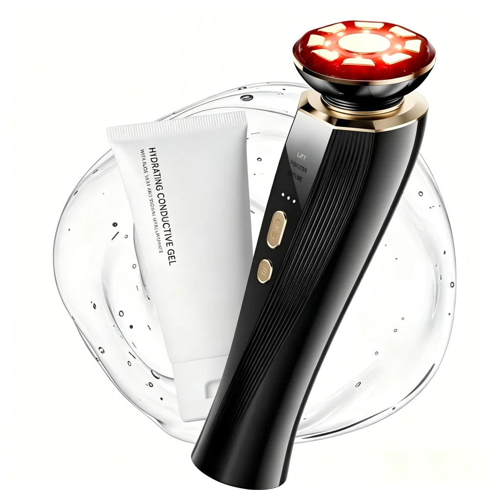 3 in 1 Red Light Handle Facial Device Portable V Shaped Face Lifting Slimming Massager for Neck Skin Tightening Anti-Aging Skincare Tool For Women Travel Home Use Gift by Home for Health and Beauty
