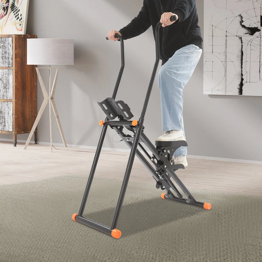 Foldable Stair Stepper Vertical Climber 3-Gear Pedal Angle