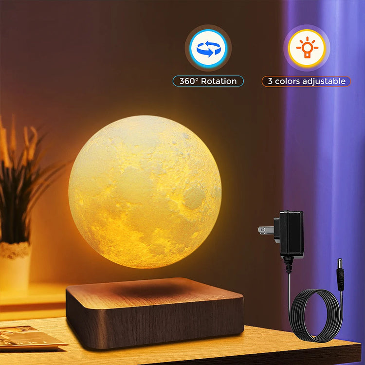 Floating Magnetic Moon Lamp With 3 Temperature Settings by Home for Health and Beauty