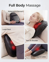 Electric Shiatsu Back Neck Massager with Heat,Ultra-Quiet Ergonomic 3D Kneading Massage Pillow for Full Body,Shoulder Leg Calf by Home for Health and Beauty