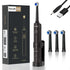 Fairywill Electric Toothbrush T2233Powerful Rotation Cleaning 4 Replacement Heads Rechargeable Sonic Toothbrush for Adults by Home for Health and Beauty