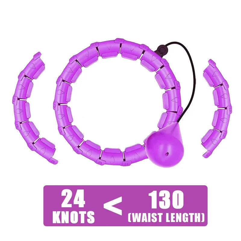 Hula Hoop Smart Weighted For Adults Weight Loss 47 Inch Waist 24 Detachable Links Fitness Hoop For Women And Beginners by Home for Health and Beauty