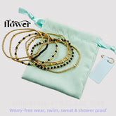 Waterproof Charm Beads Stackable Bracelets Bangles Fashion Fine Jewelry Gift For Women Anniversary Birthday by Home for Health and Beauty