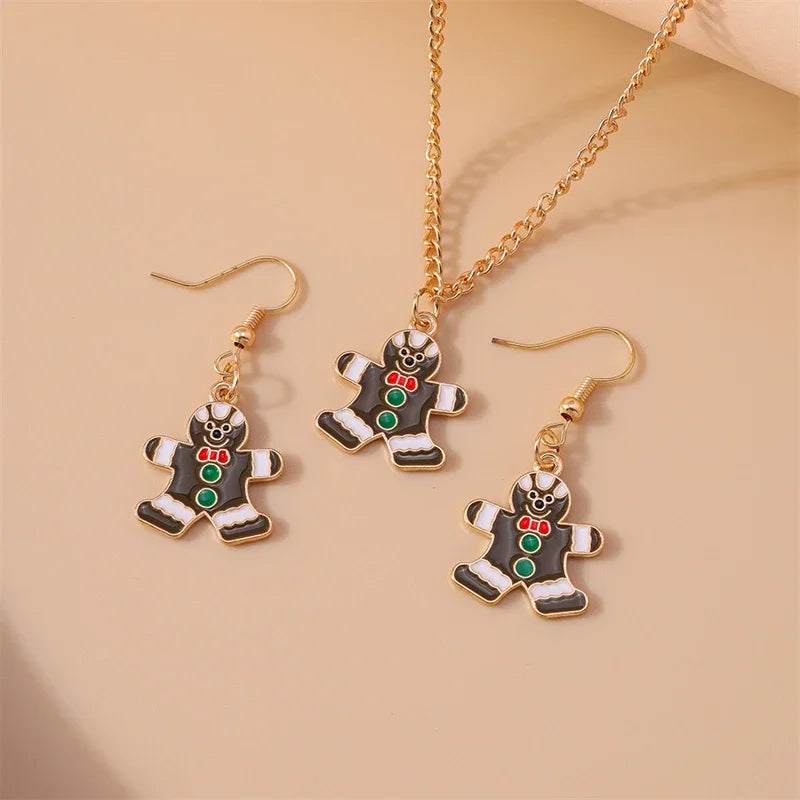 Fashion Christmas Necklace and Earrings Set for Women