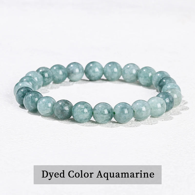 JD Natural Stone Beads Bracelet Amethyst Tiger Eye Crystal Quartz Agate Gem Beads Bangles Women Men Reiki Healling Jewelry Gift by Home for Health and Beauty