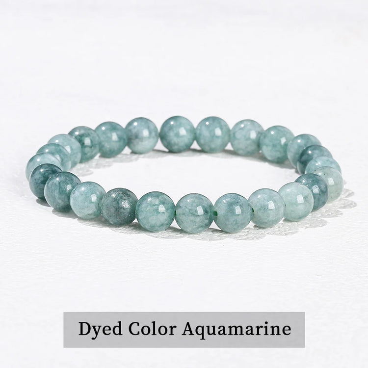 JD Natural Stone Beads Bracelet Amethyst Tiger Eye Crystal Quartz Agate Gem Beads Bangles Women Men Reiki Healling Jewelry Gift by Home for Health and Beauty