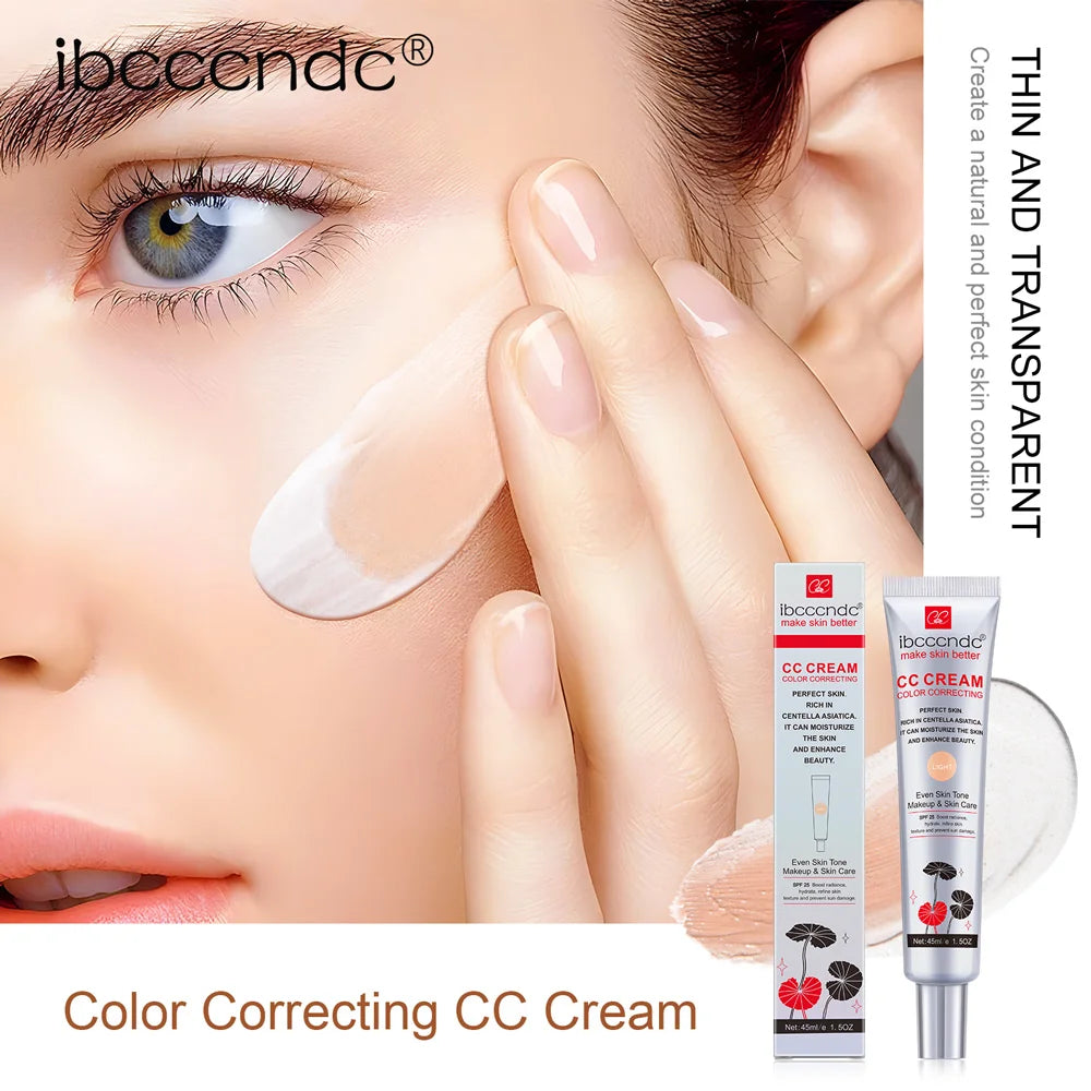 Color Correcting CC Cream Facial Centella Asiatica Repair BB Cream Natural Concealer Whitening Liquid Foundation Cosmetics by Home for Health and Beauty