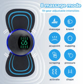 Electric Neck Massager Set Remote Control Smart Portable Rechargeable Cervical Massage Patch to Relax and Relieve Fatigue by Home for Health and Beauty