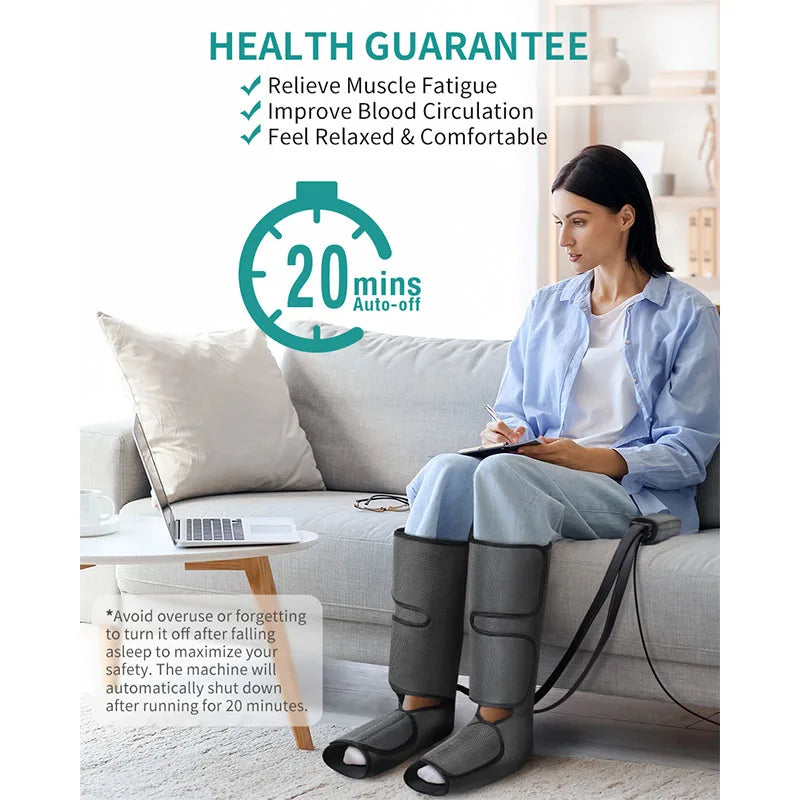 Leg Massager Calf Wrap Air Compression Massage by Home for Health and Beauty