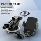 Wireless Car Charger Phone Holder 15W Fast Charge Mount iPhone by Home for Health and Beauty