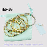 Waterproof Charm Beads Stackable Bracelets Bangles Fashion Fine Jewelry Gift For Women Anniversary Birthday by Home for Health and Beauty