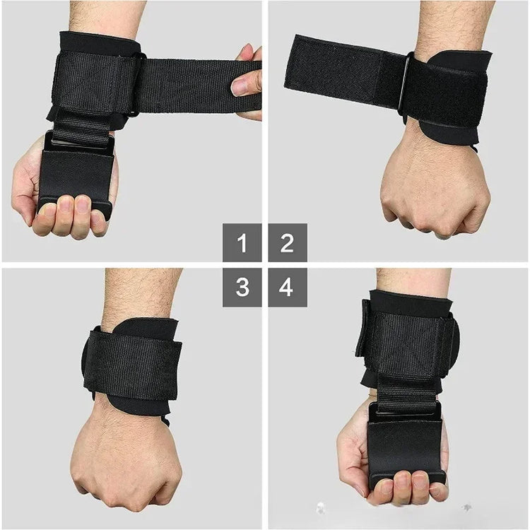 1/2PC Non-Slip Weight Lifting Hookspremium Pair of Straps Weightlifting Deadlift Chin Pull Up and Exercise Fitness Hook Training by Home for Health and Beauty