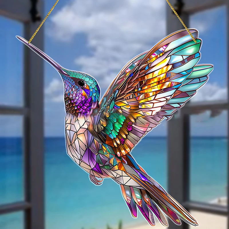 Hummingbird Sun Catcher Acrylic Window Decor For Garden by Home for Health and Beauty