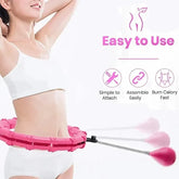 Hula Hoop Smart Weighted For Adults Weight Loss 47 Inch Waist 24 Detachable Links Fitness Hoop For Women And Beginners by Home for Health and Beauty