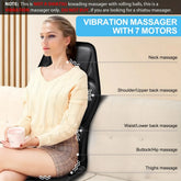 HOMEMASSA Vibration Back Massager Seat Cushion With Heat Massage Chair Pad by Home for Health and Beauty
