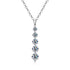 5-Stone Moissanite Long Pendant Necklace D VVS1 for Women Clavicle Chain Necklace Fine Jewelry Gift 14K Gold Filled by Home for Health and Beauty