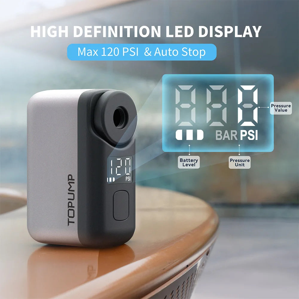 Pro Electric Mini Portable Bike Pump With Display