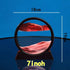 3D Moving Sand Art Picture Round Glass Deep Sea Sandscape Hourglass Quicksand Craft Flowing Sand Painting Office Home Decor Gift by Home for Health and Beauty