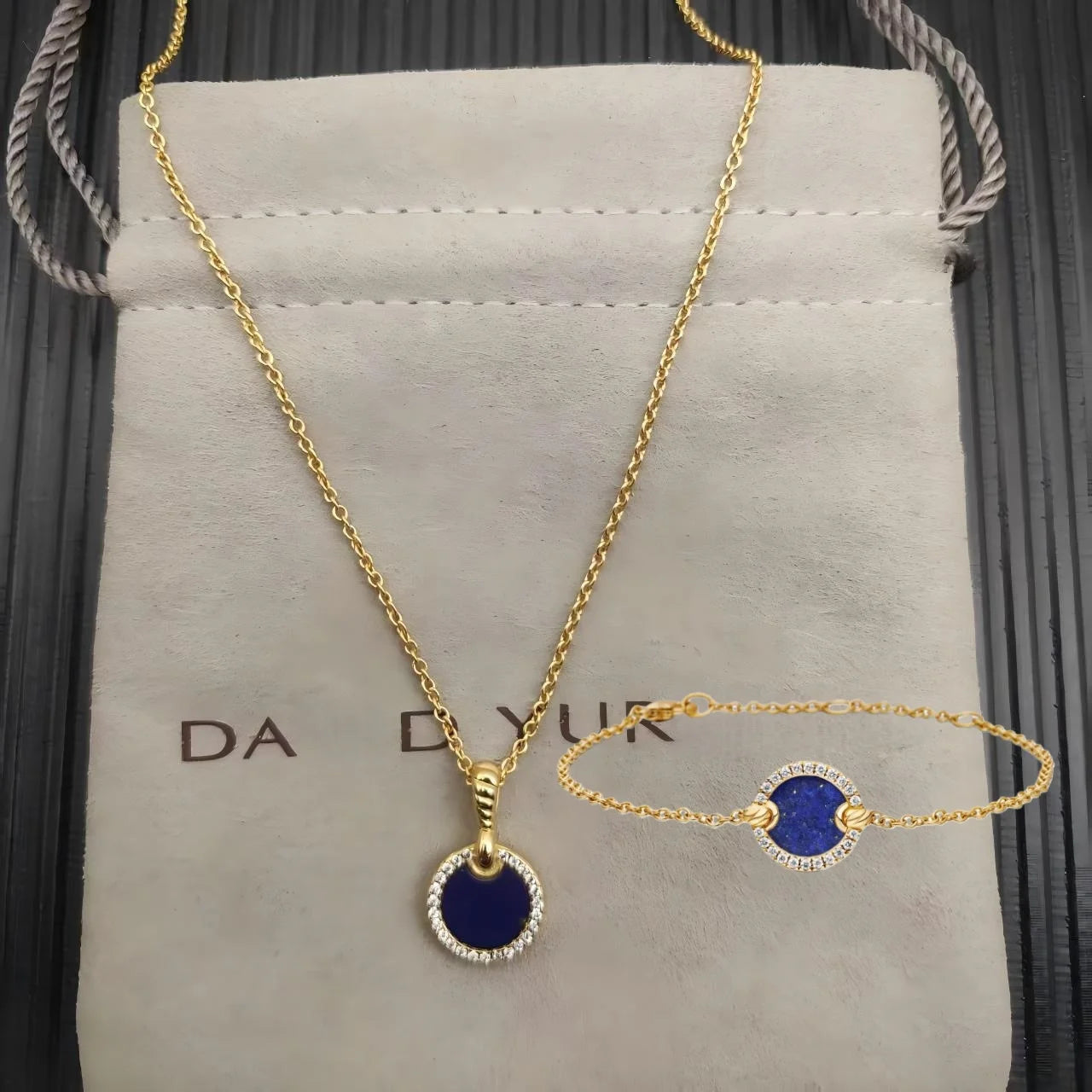 High-Quality Elegant and Simple Gold-Plated Round Bracelets and Necklaces Set by Home for Health and Beauty
