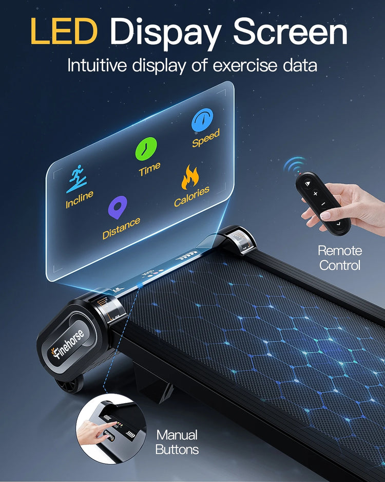Akluer 13% 6-Level Walking Pad with Auto Incline - Treadmill with Auto Incline and Remote Control, 330Lbs Capacity Portable Under Desk Treadmill for Home Office, LED Display by Home for Health and Beauty