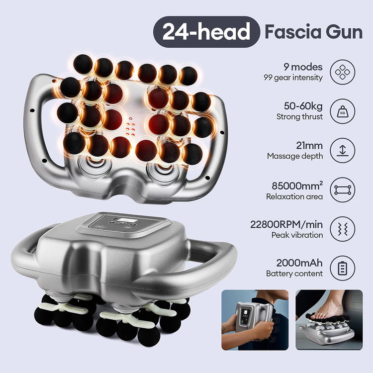 Foreverlily Fascia Gun High Frequency Vibration Massager Back Waist Shoulders by Home for Health and Beauty