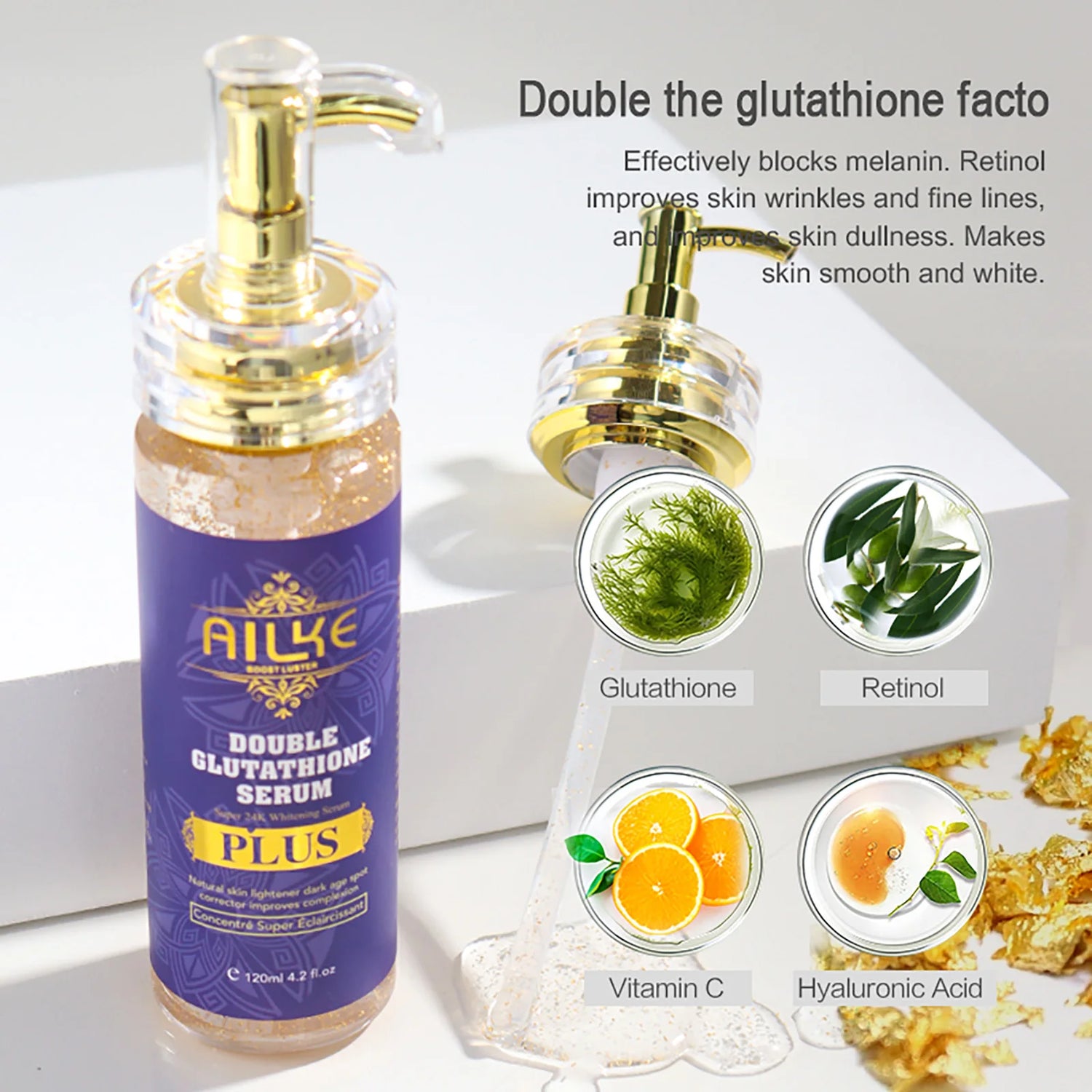 AILKE Glutathione Lighten Body Lotion, Moisturizing, Hydration, Even Skin tone, Improve Dark & Black Skin, Support Private logo by Home for Health and Beauty