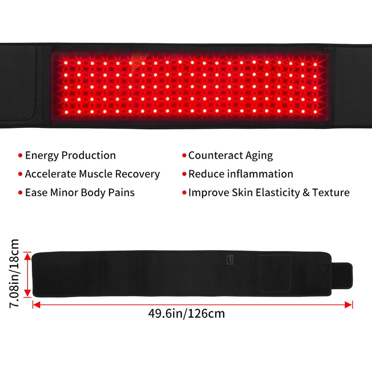 Electronic Red Light Therapy Belt 660nm 850nm Near Infrared by Home for Health and Beauty