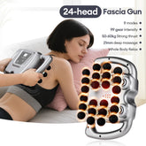24 Head Fascia Gun 9 Modes High Frequency Massage by Home for Health and Beauty