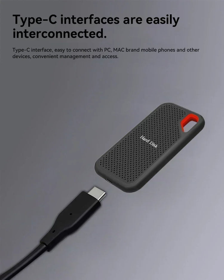 Portable External SSD 2TB High Capacity Solid State Drive USB 3.2 Gen2 Ultra Fast Storage for Game Files by Home for Health and Beauty