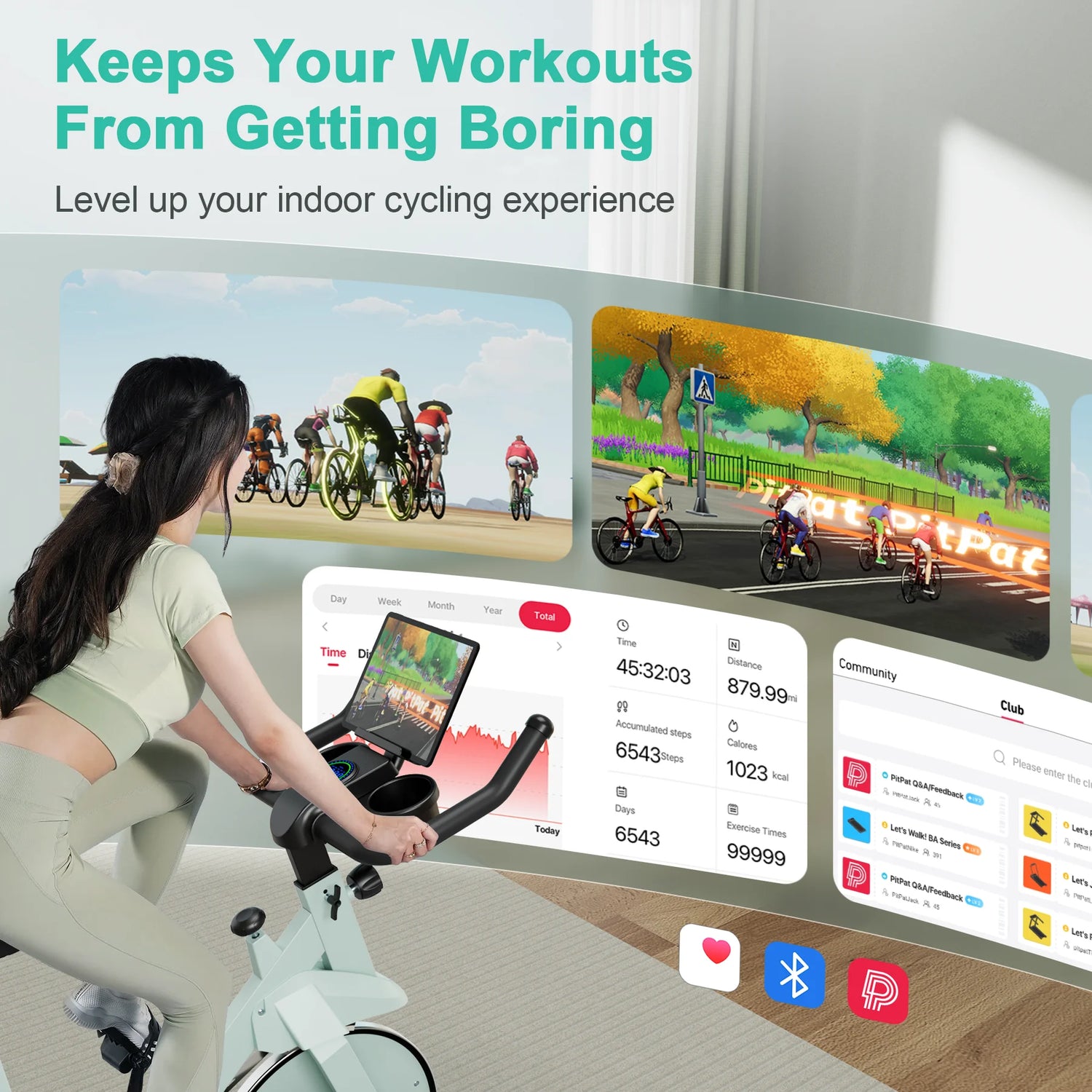 Magnetic Resistance Exercise Bike With 32 Levels Indoor Workout by Home for Health and Beauty