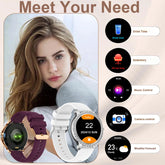 Smart Watch For women - 1.32" Touchscreen Fitness Tracker with Wireless Calls, Music Time Display, Step Counting by Home for Health and Beauty