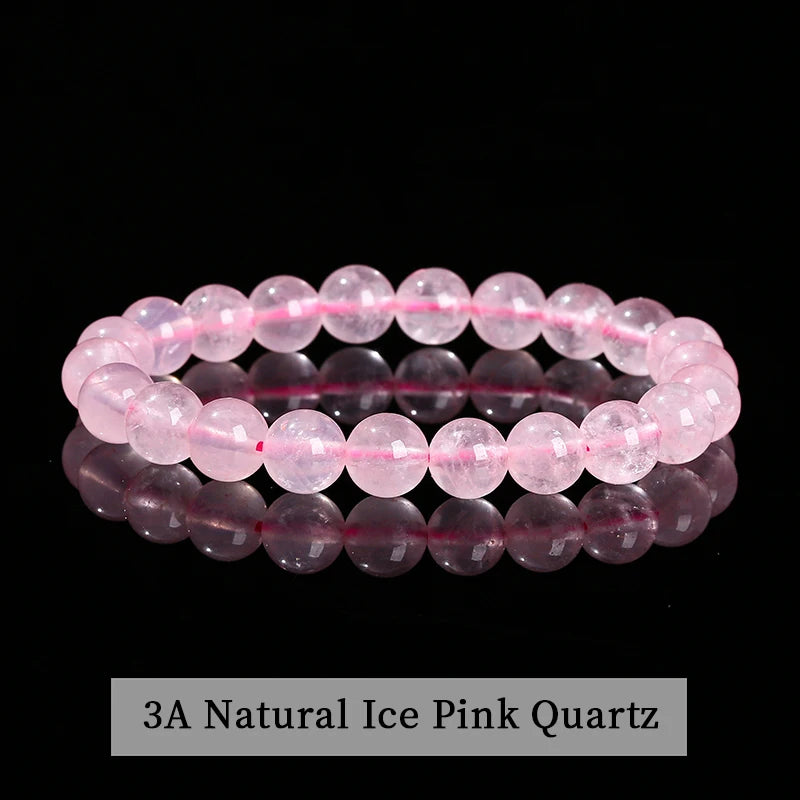 JD Natural Stone Beads Bracelet Amethyst Tiger Eye Crystal Quartz Agate Gem Beads Bangles Women Men Reiki Healling Jewelry Gift by Home for Health and Beauty