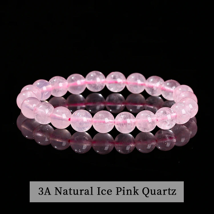 JD Natural Stone Beads Bracelet Amethyst Tiger Eye Crystal Quartz Agate Gem Beads Bangles Women Men Reiki Healling Jewelry Gift by Home for Health and Beauty
