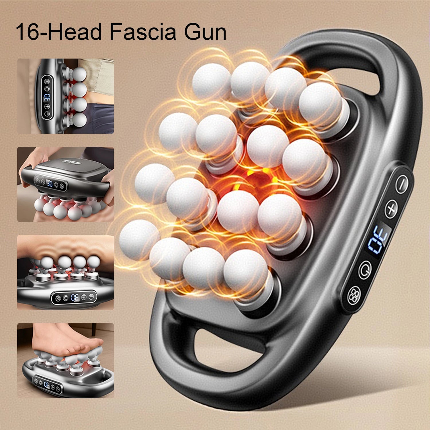 Foreverlily Fascia Gun High Frequency Vibration Massager Back Waist Shoulders by Home for Health and Beauty