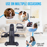 Mini Pedal Exercise Bike Under Desk Bicycle Trainer Fitness Cycling Portable LCD Display Arm Leg Fitness Equipment Home Office by Home for Health and Beauty