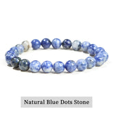 JD Natural Stone Beads Bracelet Amethyst Tiger Eye Crystal Quartz Agate Gem Beads Bangles Women Men Reiki Healling Jewelry Gift by Home for Health and Beauty