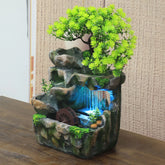 Indoor Room Fountain Waterfall Decor Desktop Fountain Decoration Water Feature with Colour Changing LED Lighting Zen Meditation by Home for Health and Beauty