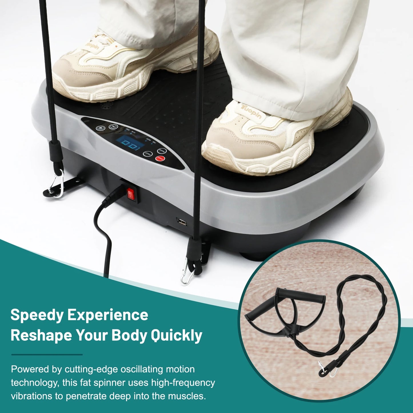 H Vibration Plate Exercise Machine for Whole Body Fat Burning