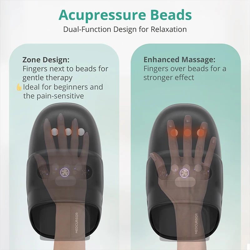 Wireless Hand Massager With Air Compression Palm Acupoint Massage by Home for Health and Beauty